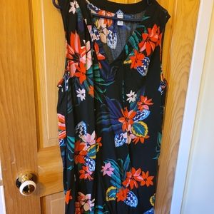 Black and floral print dress